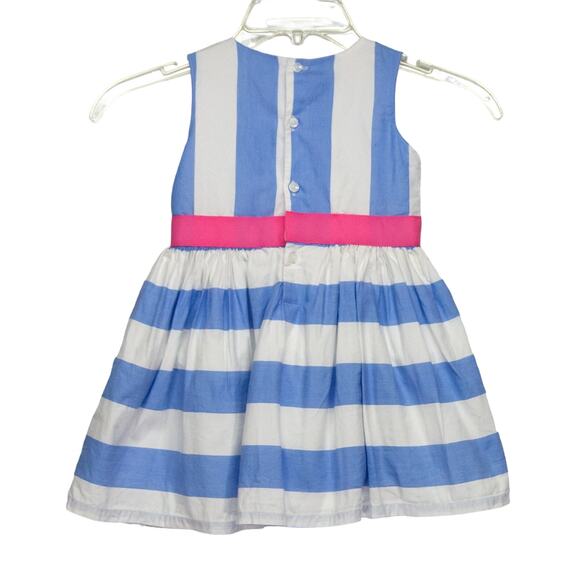 Girls 24 Months CARTERS Blue Pink Dress - Picture 2 of 3